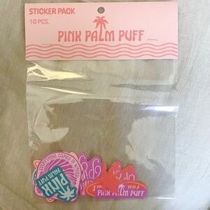 Pink Palm Puff Sticker Pack Limited Edition